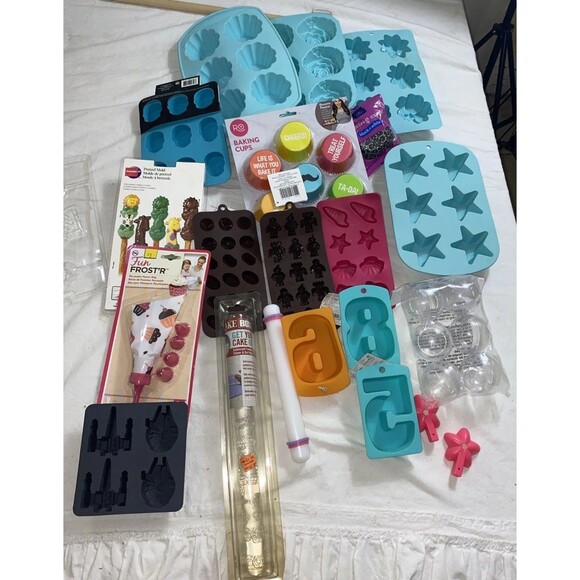 20 silicone molds, Pastry bag, candy, number shape, Animals Star Wars Cake,candy - Picture 1 of 16
